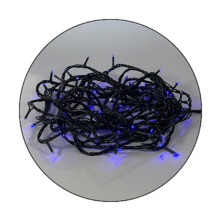 PISCA-PISCA 10MTS 5MM 100LED AZUL 220V ALTERN FIO VERDE