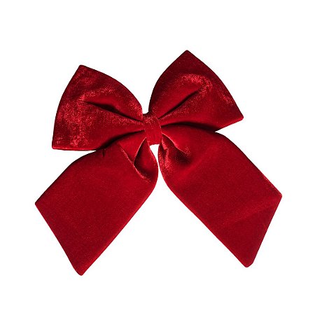 LAÇO NATALINO VELUDO CINTILANTE VERMELHO 20X25CM