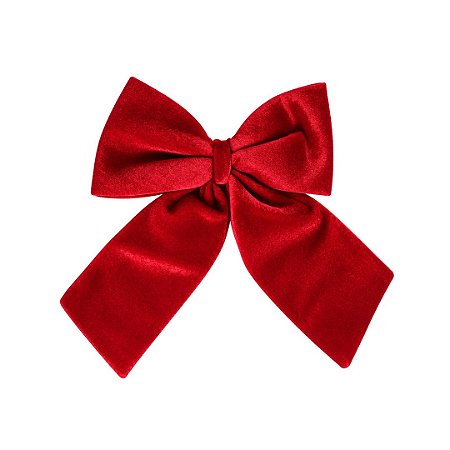 LAÇO NATALINO VELUDO CINTILANTE VERMELHO 40X45CM