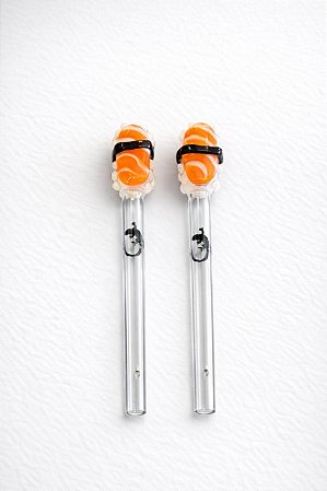 Piteira de Vidro Sushi – Design Artístico Exclusivo em Vidro Premium