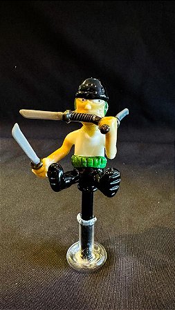 Piteira de Vidro Artística Zoro – Peça Exclusiva
