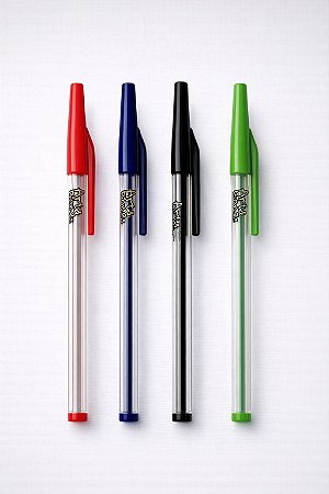 Kit Piteira de Vidro Caneta Bic – Coleção Completa 4 Cores