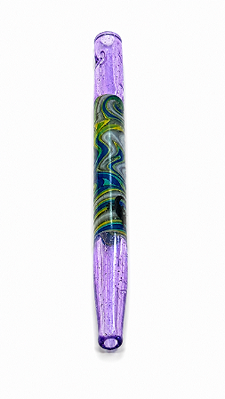 Piteira de Vidro Artística Wig Wag Nebulosa Lilás