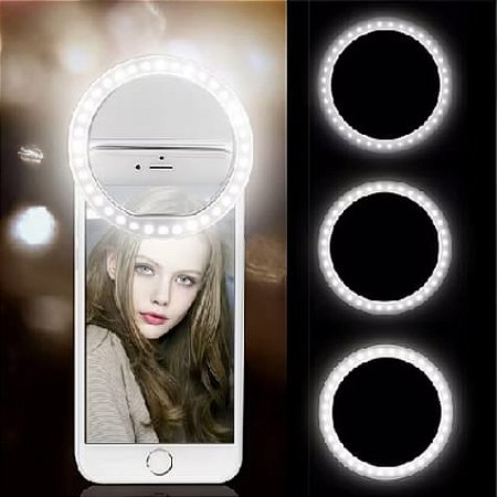 Mini Ring Light Selfie Flash Anel Luminoso Para Celular