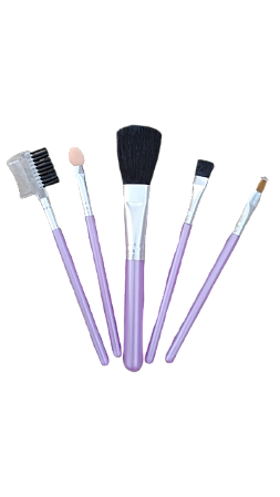 Kit 5 Pinceis de Maquiagem Kill Cover - Blush - Corretivo - Sombra - Batom - Pente Escova