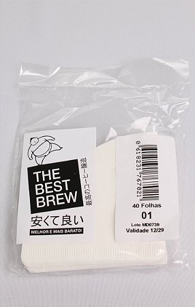 Filtro de Papel The Best Brew Compativel V60 01 - 40un.