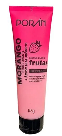 Hidratante de Morango +acido hialurônico Poran