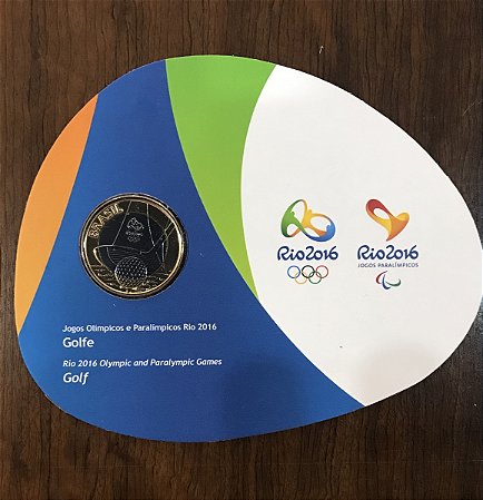 Moeda Comemorativa - Olimpíadas Rio 2016 - Golfe