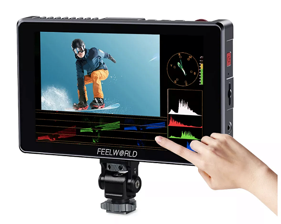 Monitor Feelworld S7 7 1600nit Hdmi Sdi 12g Suporta entrada e Saida 4K SDI