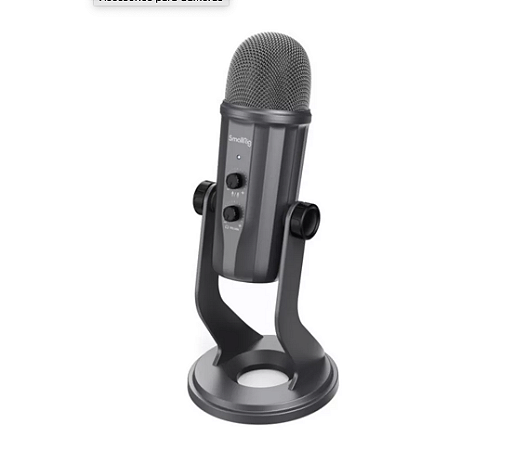 Microfone Smallrig U50 Usb Vlog Podcast Mac Pc Conector USB-C