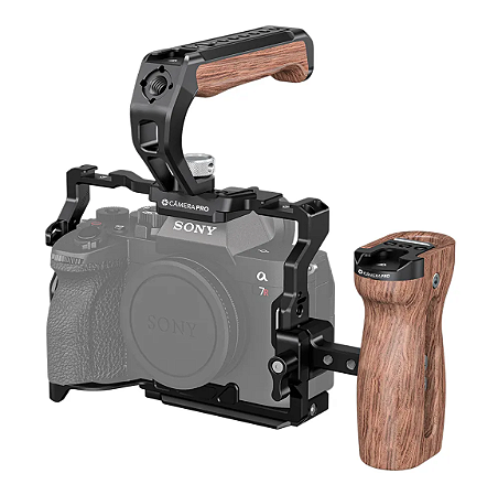 Cage CameraPro p/câmera Sony A7iv A7rv A7siii completo com Top Handle e Side Handle