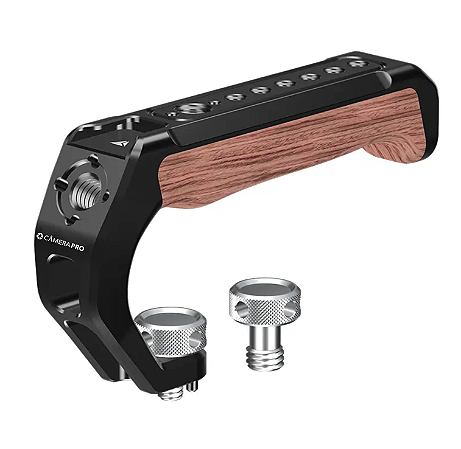 Top Handle Grip Superior Camerapro P/ Cages Engate Arri (madeira ou silicone)