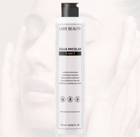 Água Micelar Lady Beauty 5 em 1 | Limpeza Profunda e Hidratação para sua Pele