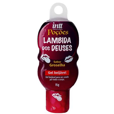Gel Beijável Lambida Dos Deuses Intt - Groselha - 15g