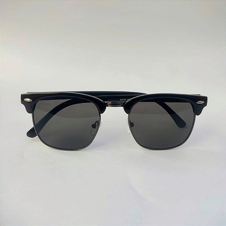 Óculos de Sol Retangular Clássico Master - Preto - Injetado