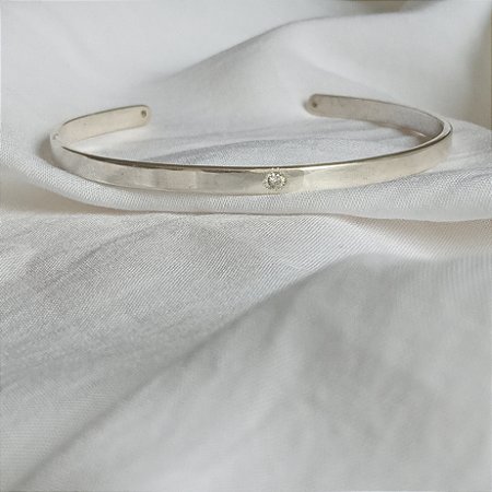Bracelete Polido com Moissanitas