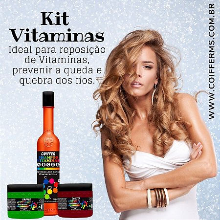 Kit Cliente Vitaminas c/ 3unid. Coiffer Cód 3834