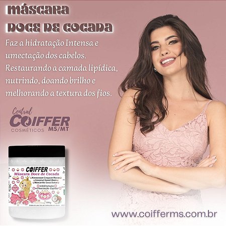 Máscara Doce de Cocada 500g. Coiffer Cód. 3326