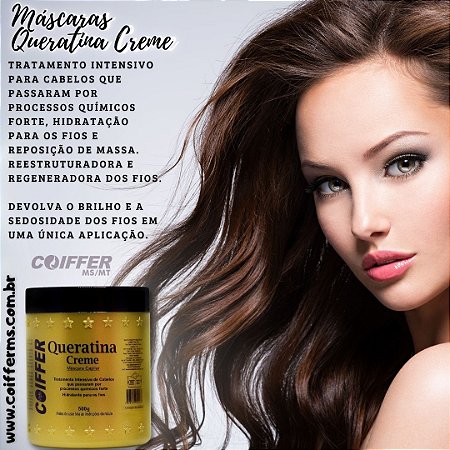 Máscara Queratina Creme 500g. Coiffer Cód. 1197