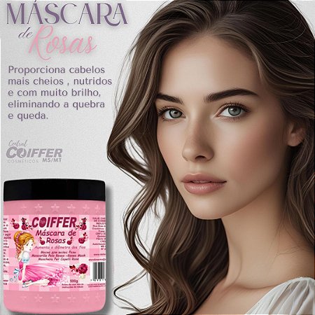 Máscara Química das Rosas 500g. Coiffer Cód. 3225
