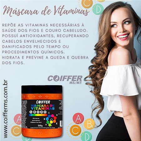 Máscara de Vitaminas 500 g. Coiffer Cód. 3777