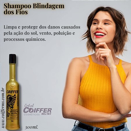 Shampoo Blindagem dos Fios 300ml. Coiffer Cód. 1674