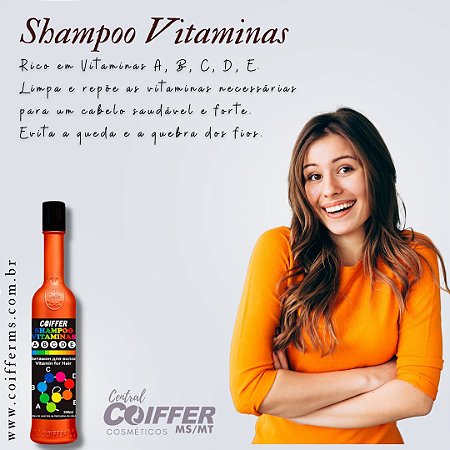 Shampoo Vitaminas 300ml. Coiffer Cód. 3819