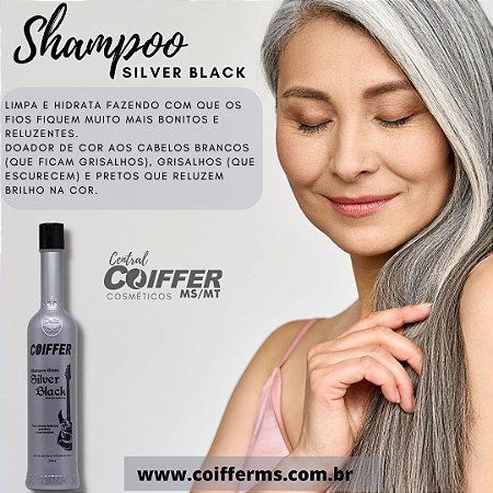 TONALIZANTE Shampoo Silver Black 300ml Coiffer Cód. 0444