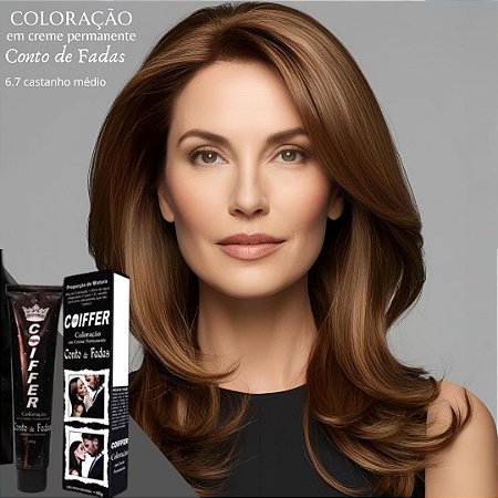 Coloração Conto de Fadas 7.0 louro med. Coiffer 60g Cód. 2382