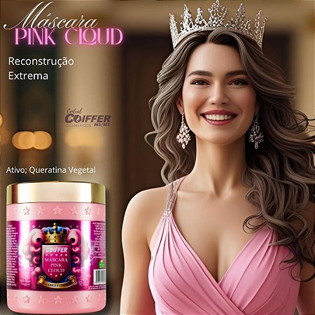 Máscara Pink Cloud 500g. Coiffer Cód. 6373