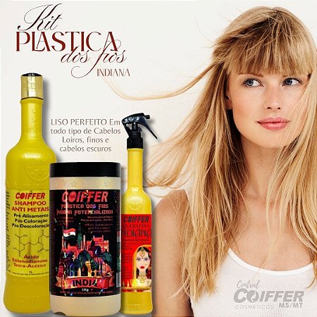 Kit Profissional Plástica dos Fios Indiana c/ 3 unid. Coiffer Cód. 2991
