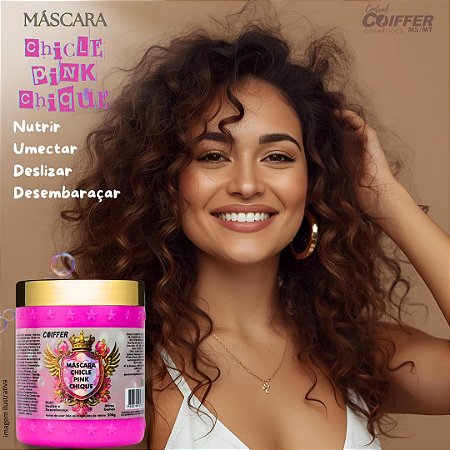 Máscara Chicle Pink Chique Coiffer 500g Cód. 6309