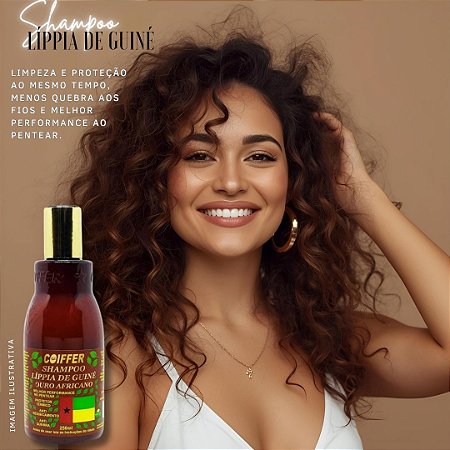 Shampoo Lippia Guiné ( Ouro Africano) 250ml Coiffer Cód. 5383