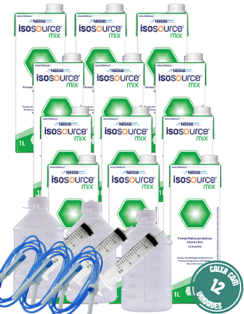 ISOSOURCE MIX 1L NESTLE - 12 LITROS (EQUIPO, FRASCO E SERINGA)
