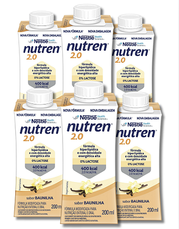 KIT 6 - NUTREN 2.0 BAUNILHA 200ML NESTLE