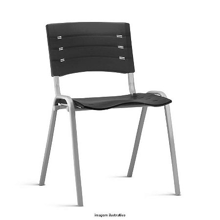 CADEIRA FIXA NEW ISO EMPILHÁVEL ESTRUTURA CINZA