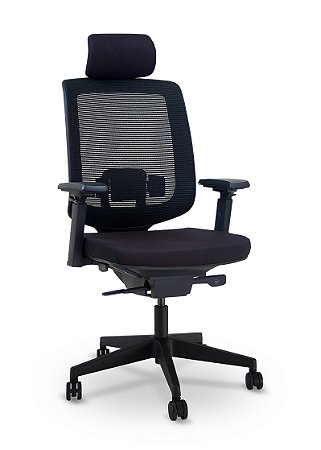 POLTRONA C3, AC, SYNCRON, BRAÇOS 4D, ARANHA NYLON, ROD. 65MM