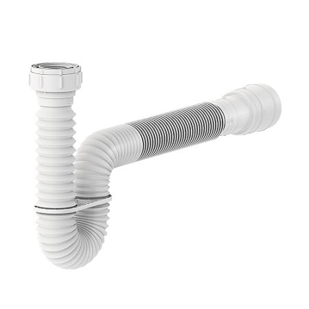 Sifão tubo extensível 1,70m branco com suporte - Censi