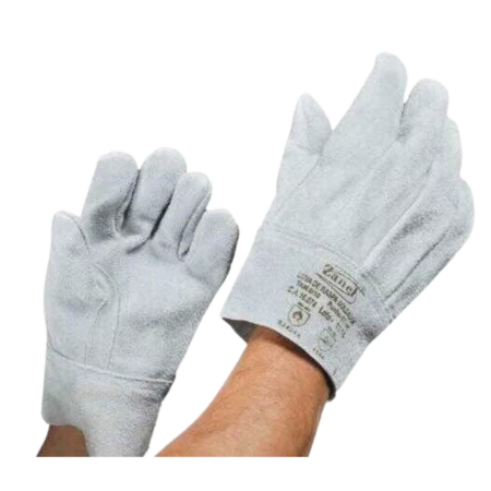 Luva de raspa para soldador cano curto 7cm - Zanel