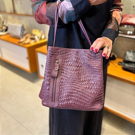 Bolsa Tresse Balde Bordo