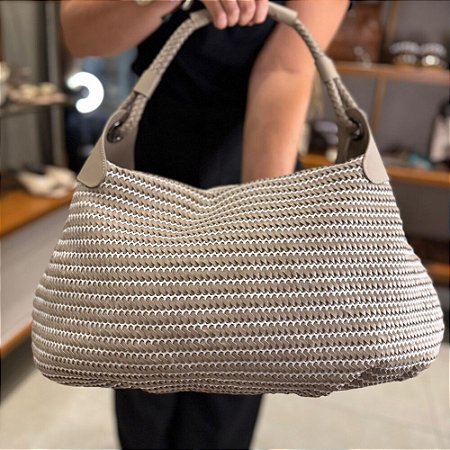 Bolsa Tresse Alça Trançada Areia