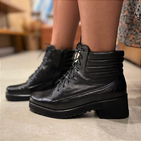 Bota Coturno Preta
