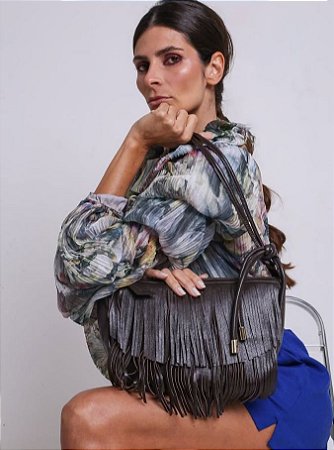 Bolsa de Franja Mocha Mousse