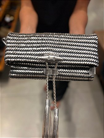Bolsa Carteira Tresse Tela Prata