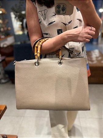 Bolsa Alça Bambu Nude