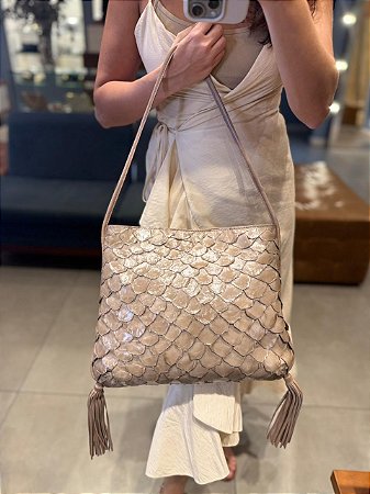 Bolsa em Pele de Pirarucu Nude