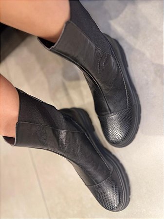 Bota Tratorada Snake Preta