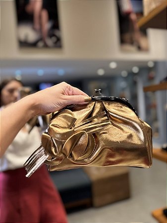 Bolsa Fechamento Vintage Bronze