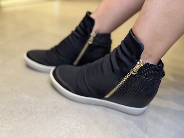 Tênis Cano Alto Neoprene Preto