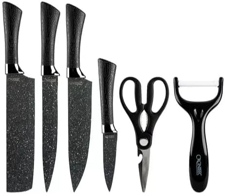 Conjunto Jogo Facas 6 Peças Inox Kit Culinário Faqueiro